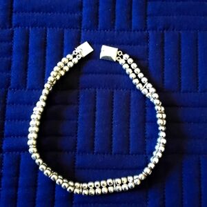 DOUBLE STRAND STERLING SILVER CHOAKER